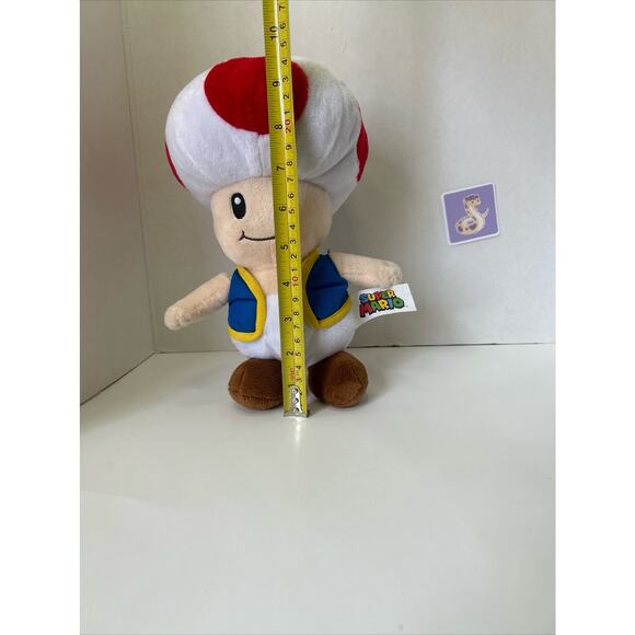 Super Mario Bros. Toad Mushroom Plush Stuffed Animal Toy Doll - Picture 2 of 10